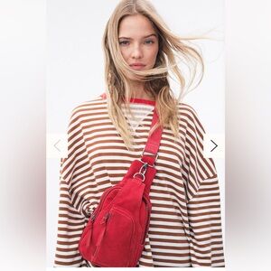 Free People We The Free Classic Striped Oversized Crewneck XS